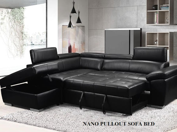 Nano Pullout Sofa Bed - Black